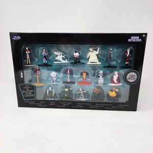 Disney Nightmare Before Christmas Set Of 18 Diecast Figurines Nano Metalfigs New